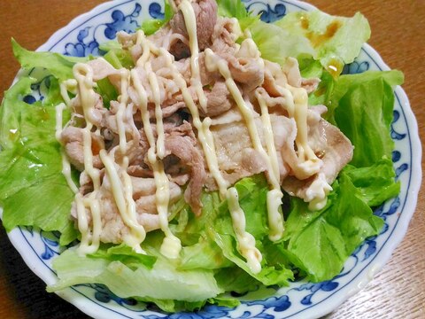 レタスと豚肉のポンマヨ